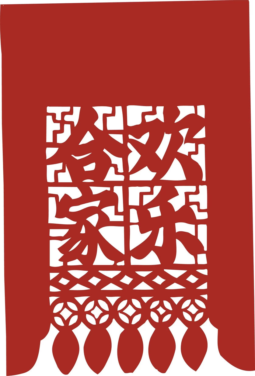 中国风中式传统喜庆民俗人物动物窗花剪纸插画边框AI矢量PNG素材【1951】